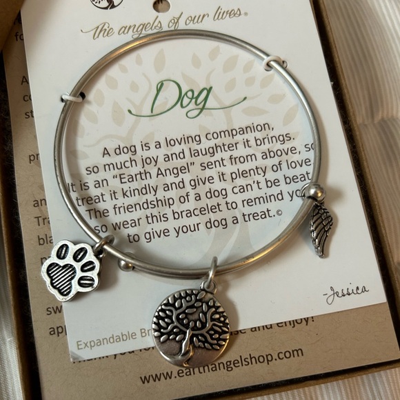 Earth Angel Silver Dog Charm Bracelet - Picture 3 of 5